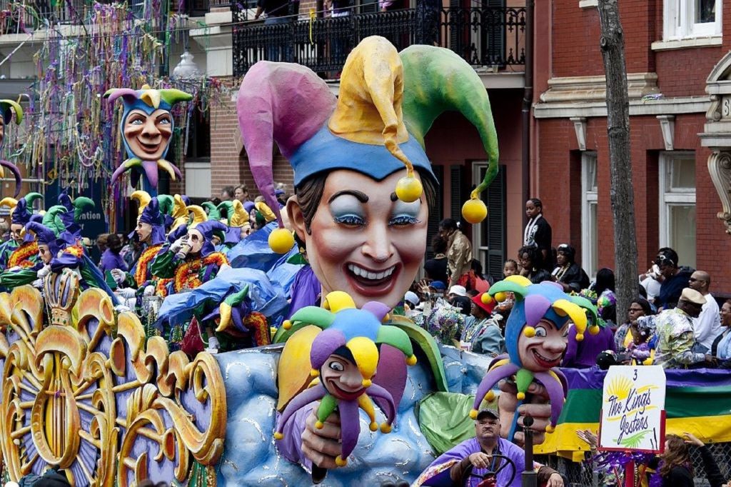 A Mardi Gras parade